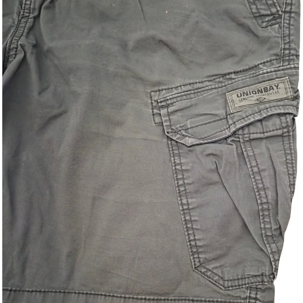 Unionbay Cargo‎ Shorts Mens 38 Grey Tactical Utility Hiking Outdoor Cotton